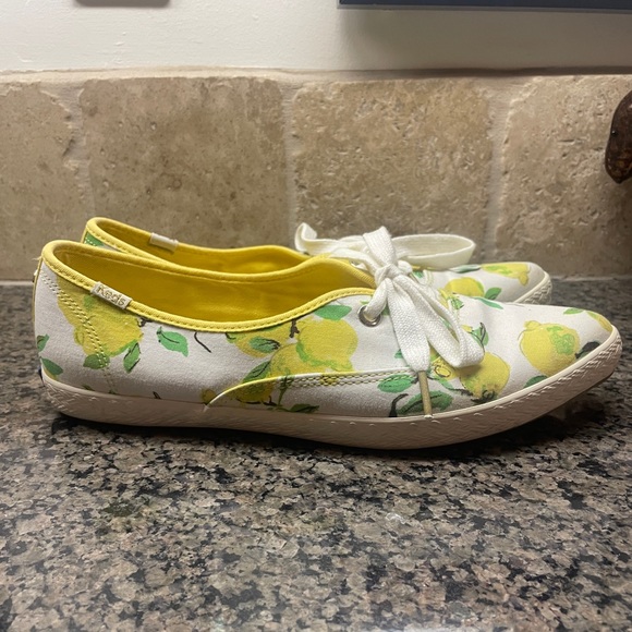 Kate Spade for Keds Lemon Print Pointed Toe Sneakers - Picture 6 of 11